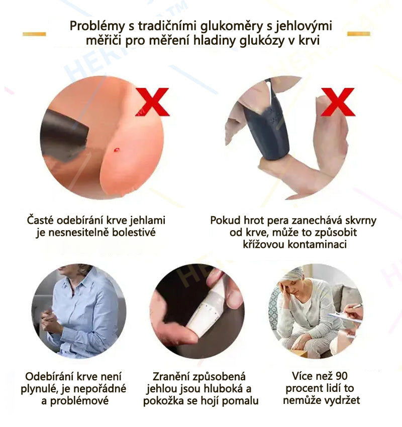 【OFFICIÁLNÍ OBCHOD】💥HERMSA Vysoce přesný multifunkční neinvazivní zdravotnický přístroj (pro monitorování hladiny cukru v krvi, kyslíku v krvi a krevního tlaku) [99,9% přesnost].🌿🌿