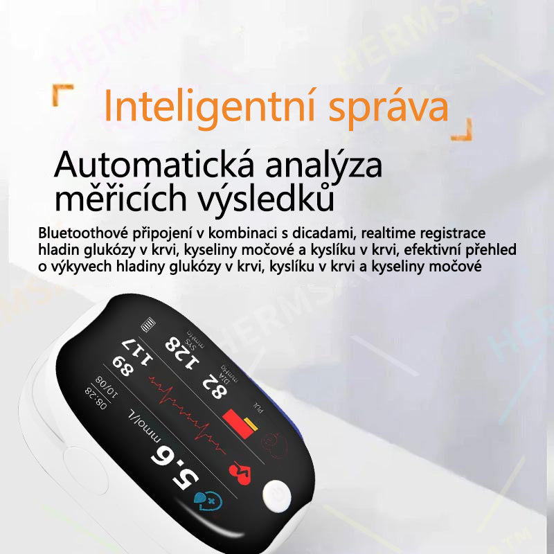 【OFFICIÁLNÍ OBCHOD】💥HERMSA Vysoce přesný multifunkční neinvazivní zdravotnický přístroj (pro monitorování hladiny cukru v krvi, kyslíku v krvi a krevního tlaku) [99,9% přesnost].🌿🌿